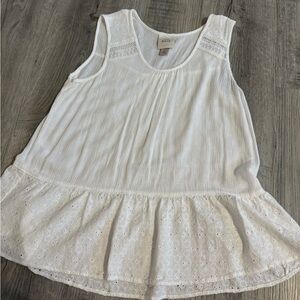 Target white top with eyelet details
